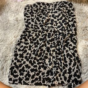 Black and white ruffled romper